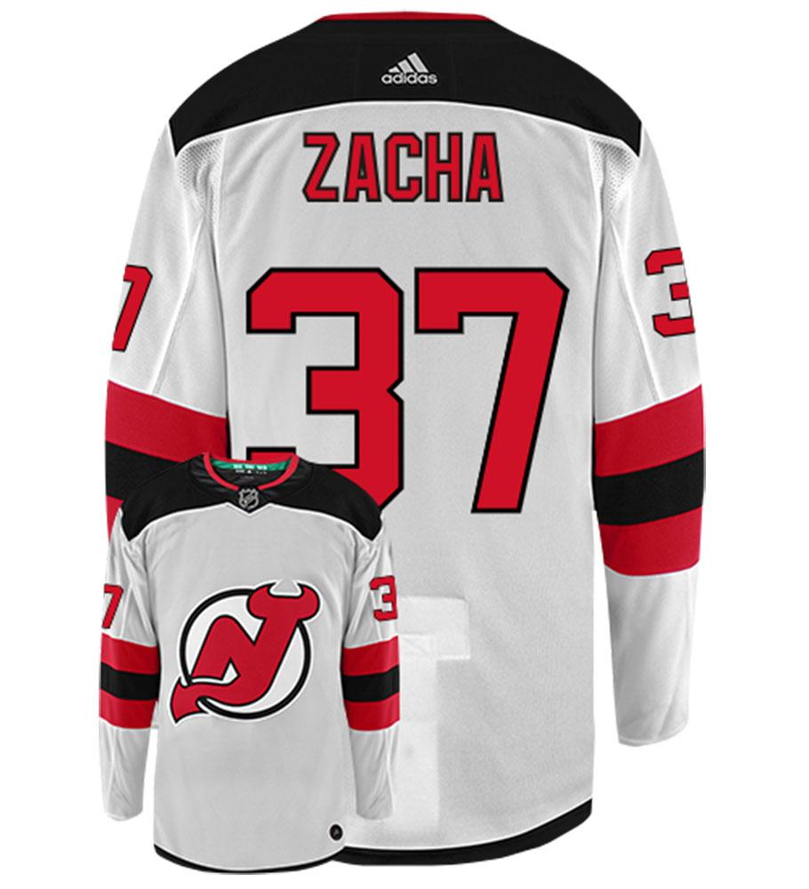Pavel Zacha New Jersey Devils Adidas Authentic Away NHL Hockey Jersey