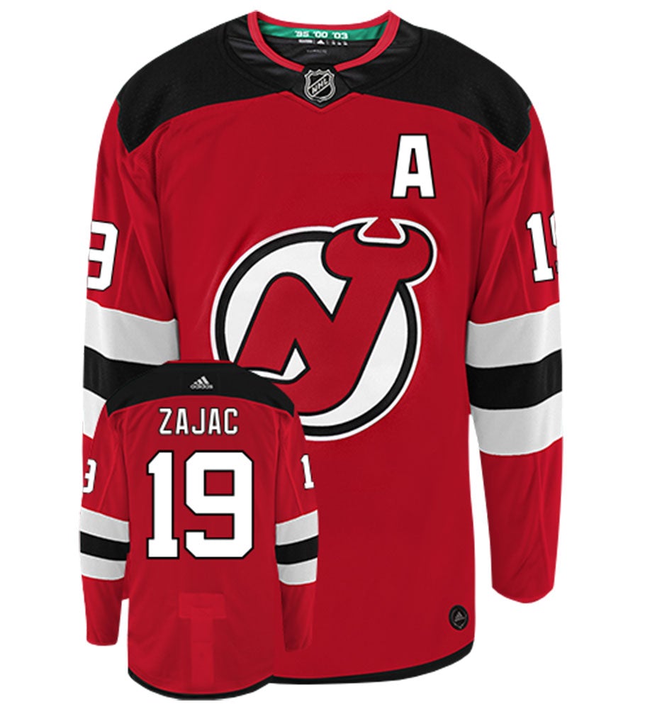 Travis Zajac New Jersey Devils Adidas Authentic Home NHL Hockey Jersey