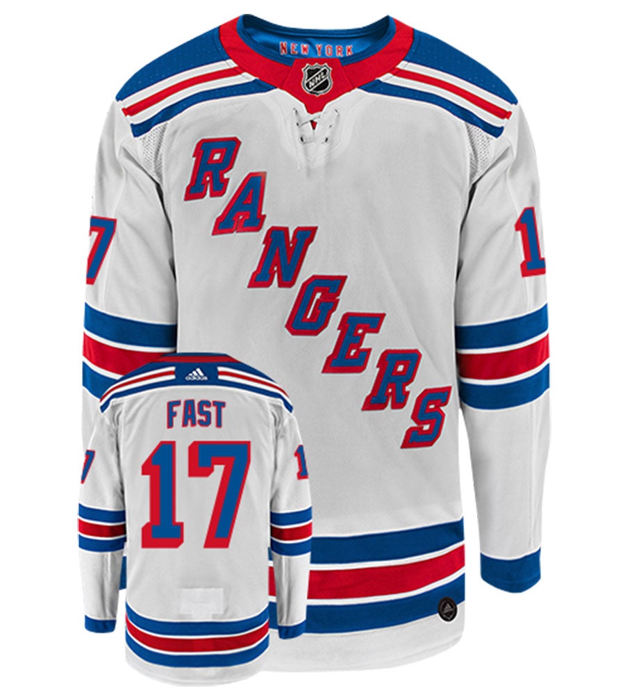 Jesper Fast New York Rangers Adidas Authentic Away NHL Hockey Jersey