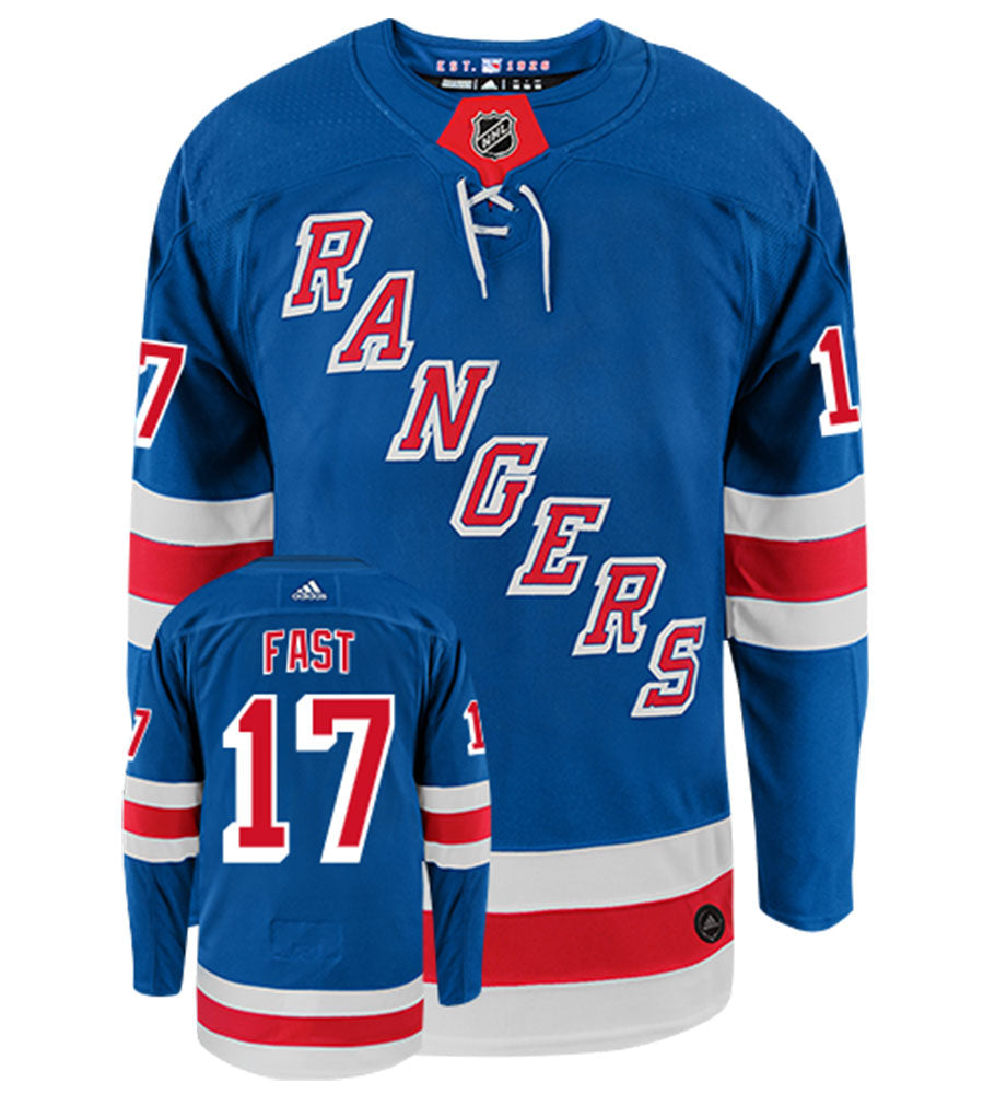 Jesper Fast New York Rangers Adidas Authentic Home NHL Hockey Jersey