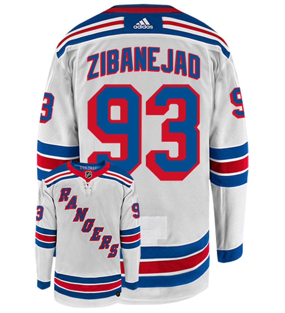 Mika Zibanejad New York Rangers Adidas Authentic Away NHL Hockey Jersey