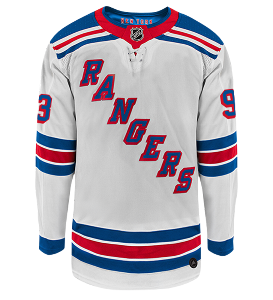Mika Zibanejad New York Rangers Adidas Authentic Away NHL Hockey Jersey