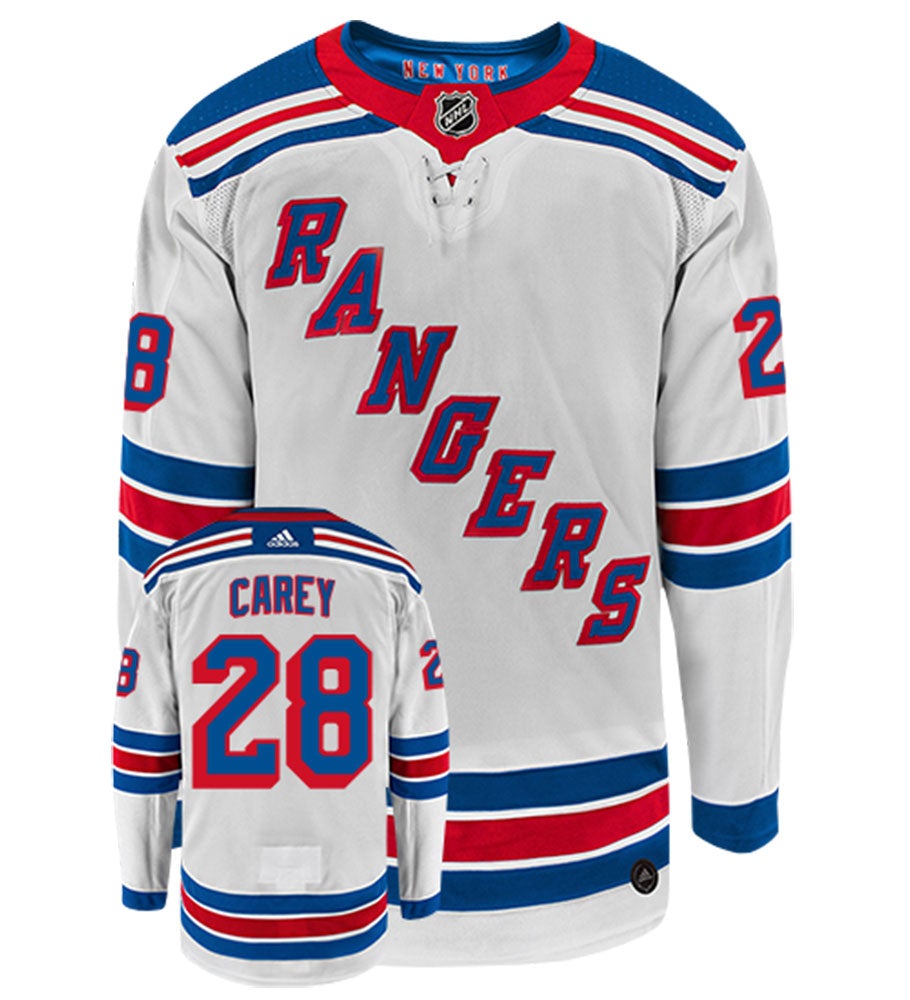 Paul Carey New York Rangers Adidas Authentic Away NHL Hockey Jersey