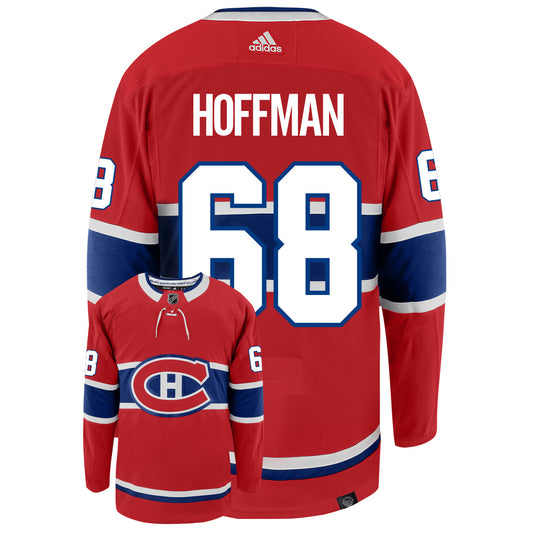 Mike Hoffman Montreal Canadiens Adidas Primegreen Authentic Home NHL Hockey Jersey - Back/Front View