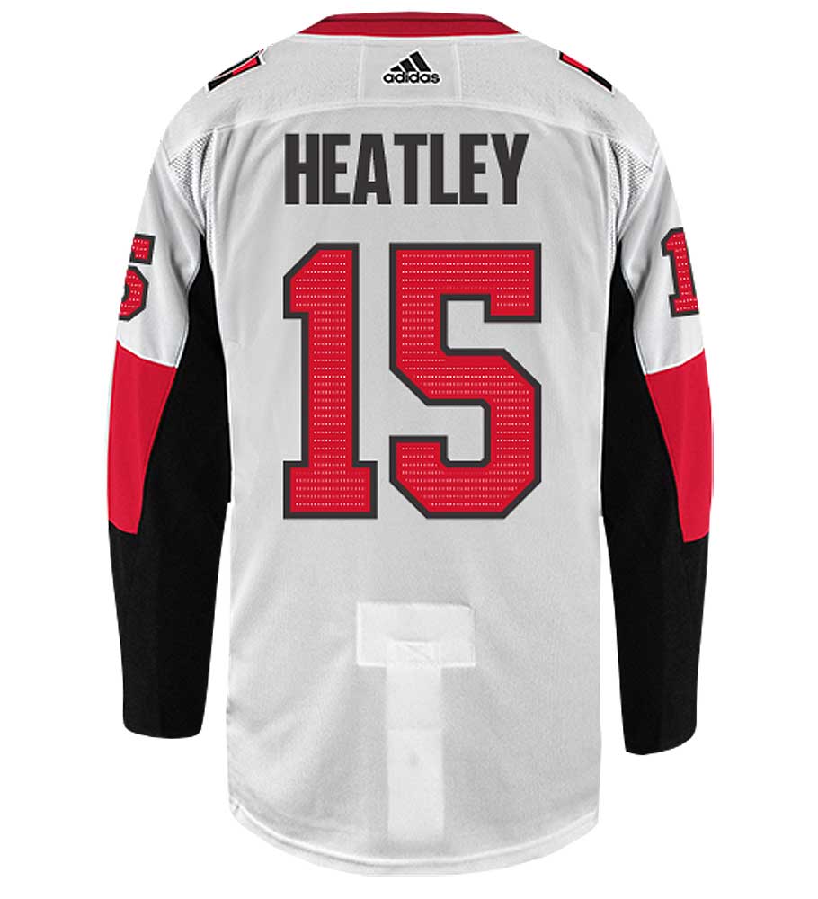 Dany Heatley Ottawa Senators Adidas Authentic Away NHL Vintage Hockey Jersey