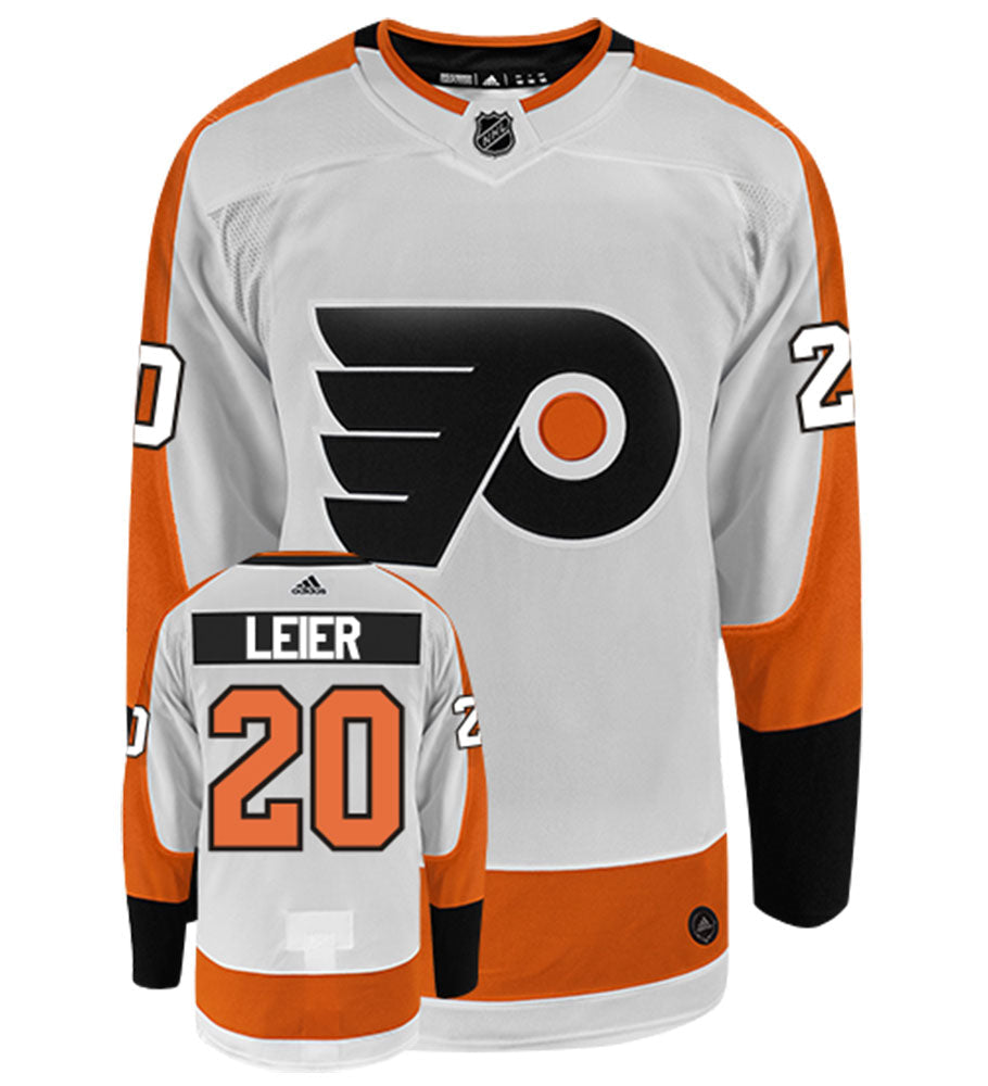 Taylor Leier Philadelphia Flyers Adidas Authentic Away NHL Hockey Jersey