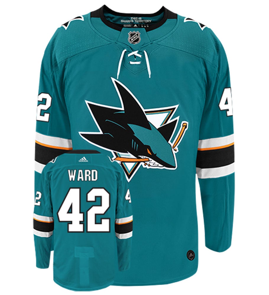 Joel Ward San Jose Sharks Adidas Authentic Home NHL Hockey Jersey