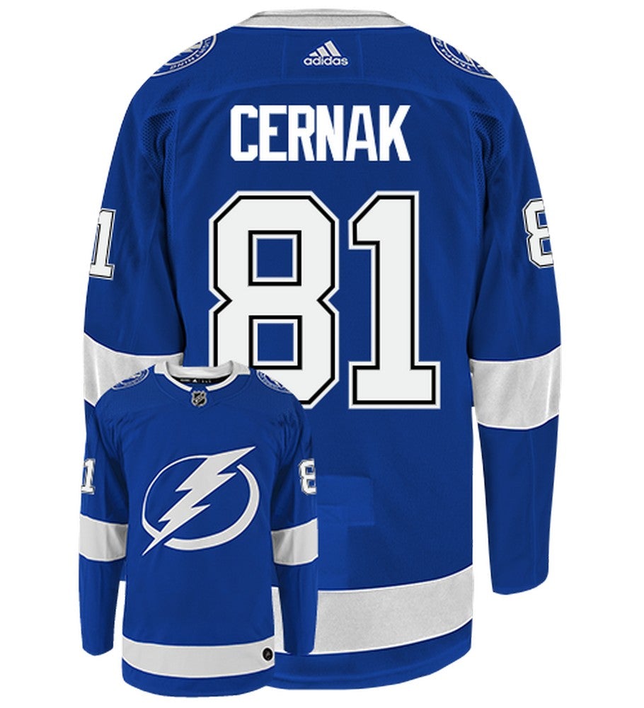Adidas Tampa Bay Lightning No81 Erik Cernak White Road Authentic 2020 Stanley Cup Champions Stitched NHL Jersey