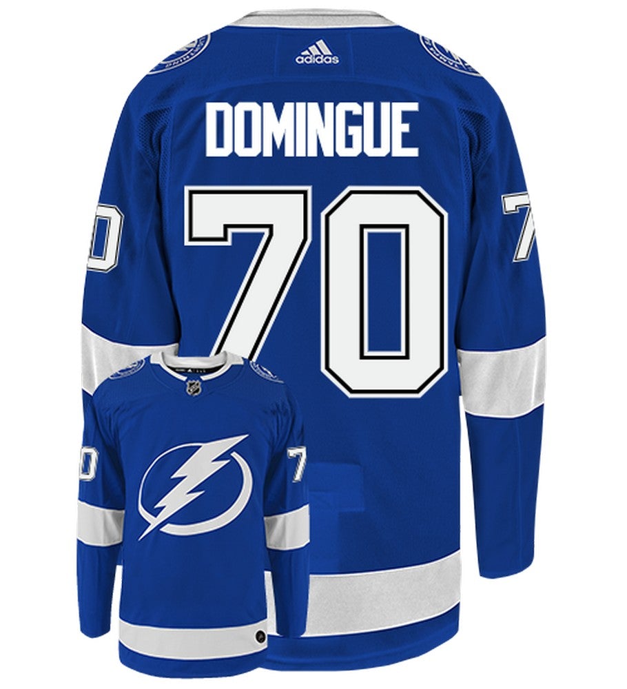 Louis Domingue Tampa Bay Lightning Adidas Authentic Home NHL Jersey
