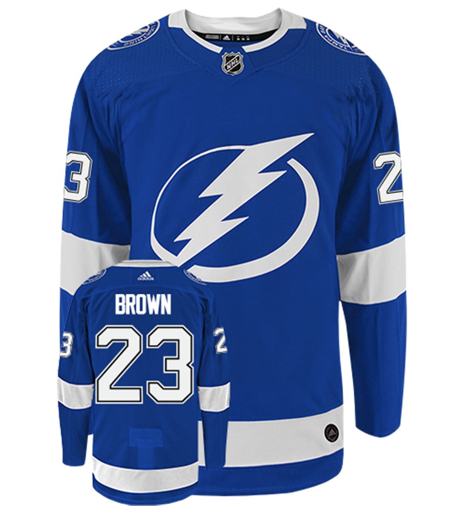 JT Brown Tampa Bay Lightning Adidas Authentic Home NHL Hockey Jersey