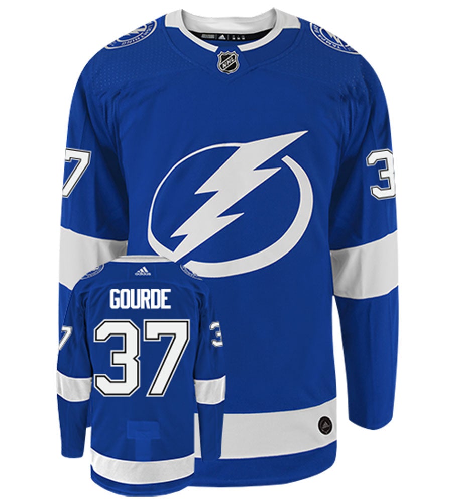Yanni Gourde Tampa Bay Lightning Adidas Authentic Home NHL Hockey Jersey