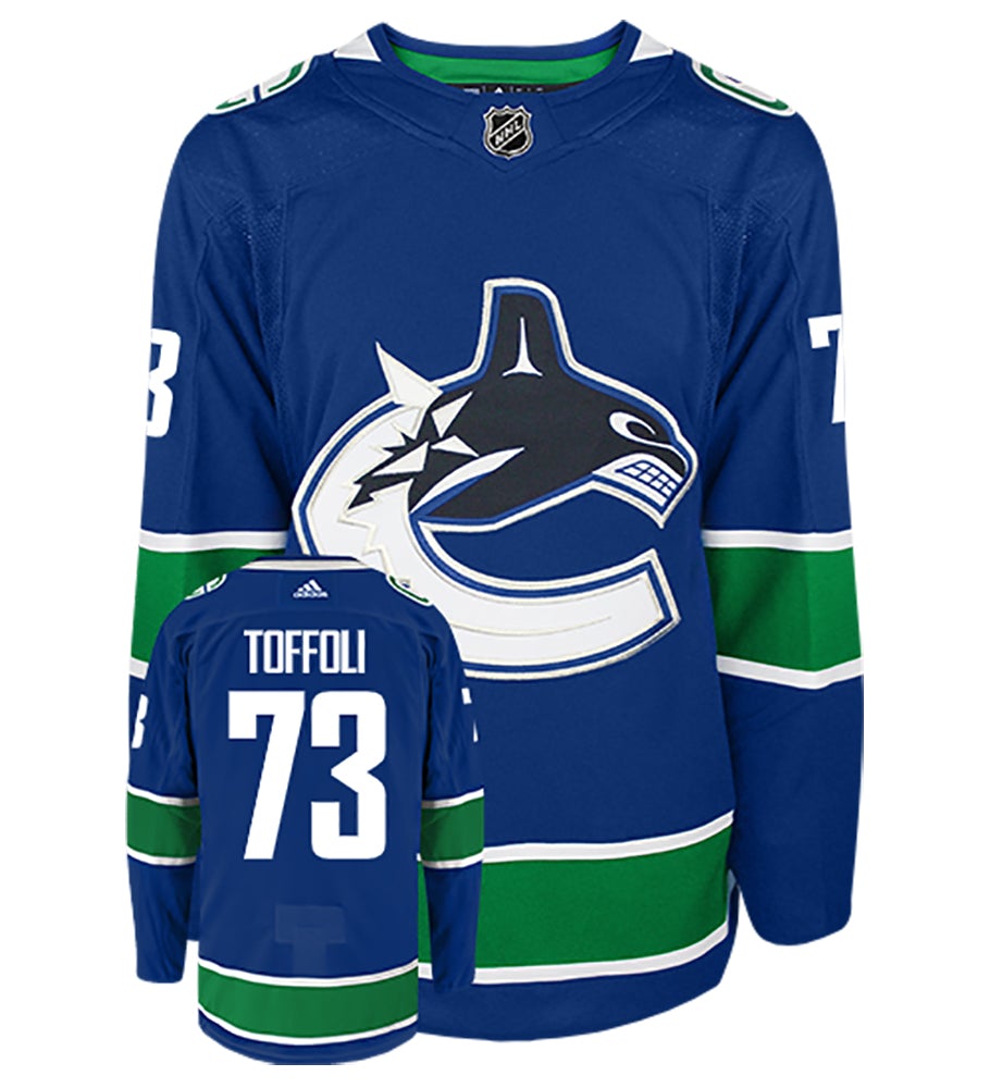 Tyler Toffoli Vancouver Cancucks Adidas Authentic 2019 Home NHL Hockey Jersey