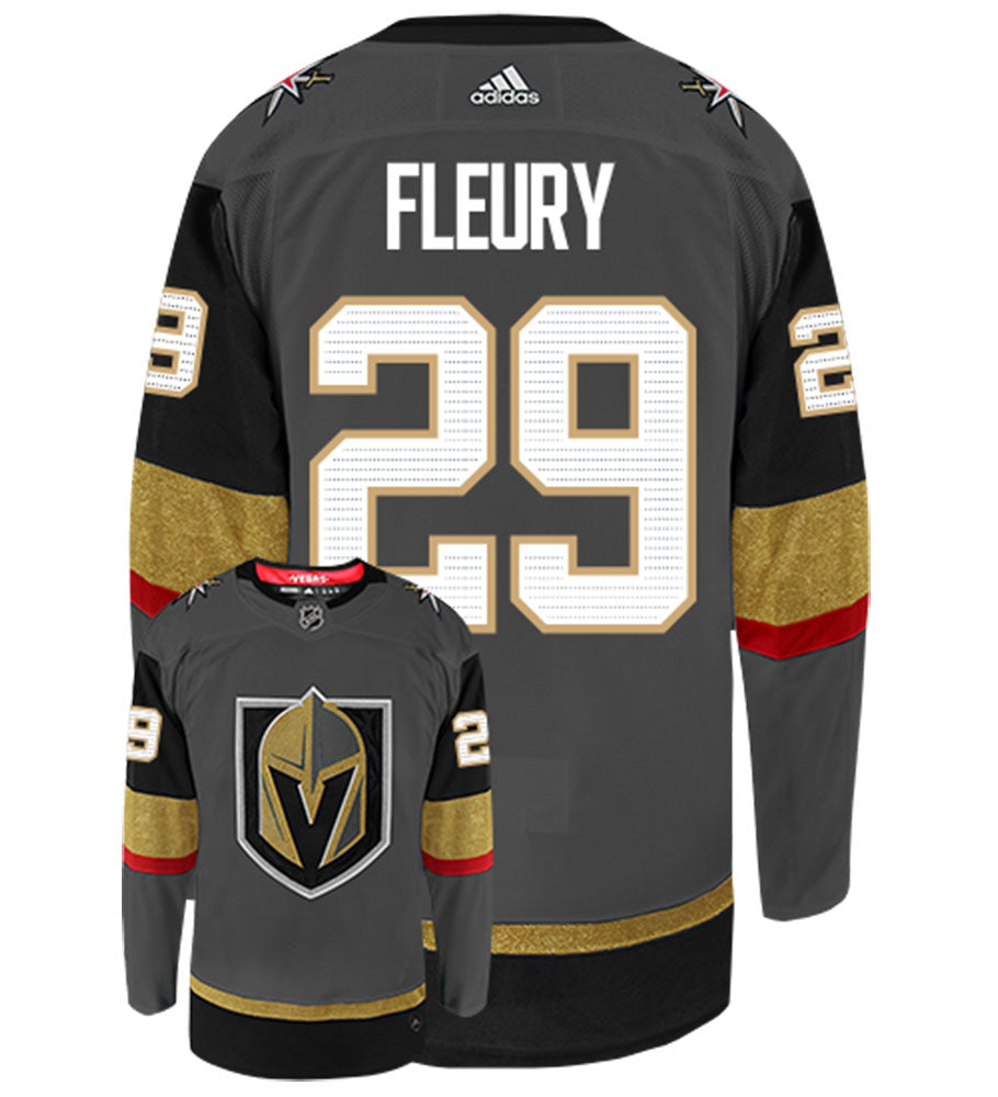 Marc-Andre Fleury Vegas Golden Knights Adidas Authentic Home NHL Hockey Jersey