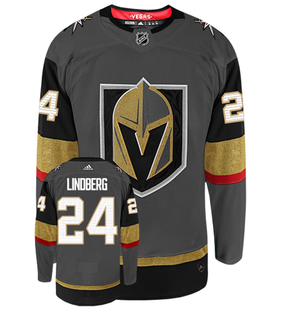 Oscar Lindberg Vegas Golden Knights Adidas Authentic Home NHL Hockey Jersey