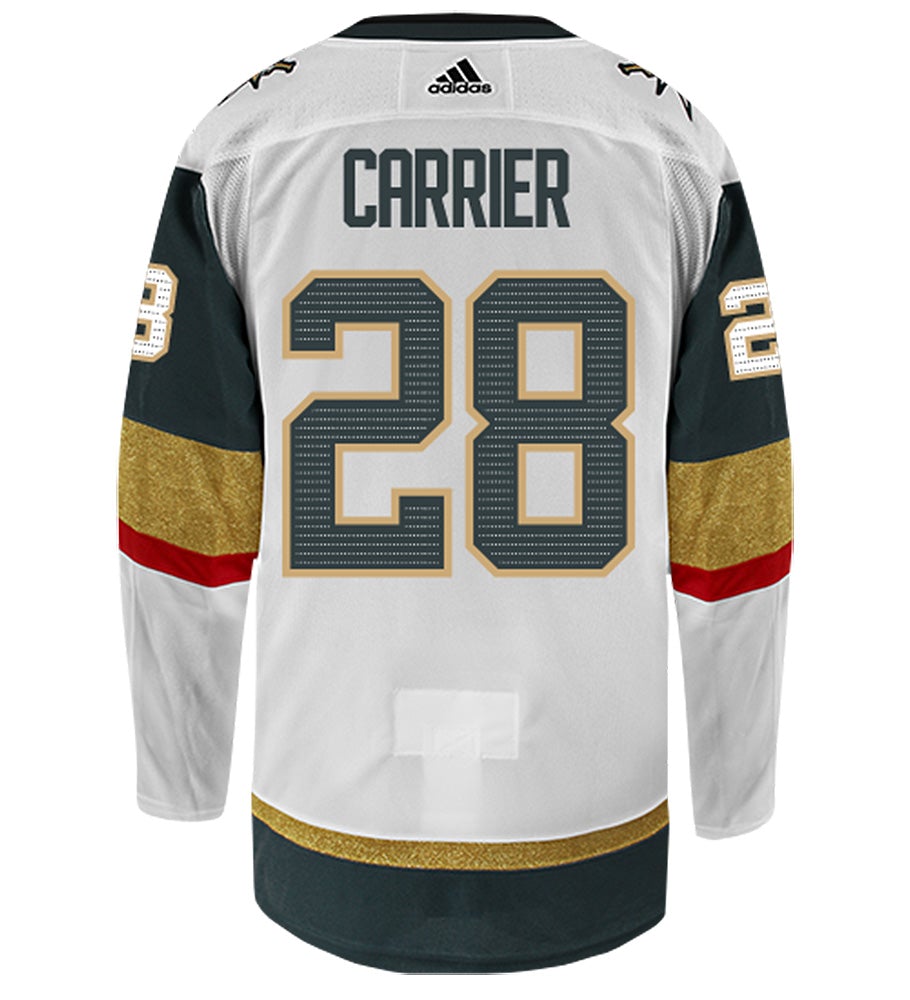 William Carrier Vegas Golden Knights Adidas Authentic Away NHL Hockey Jersey