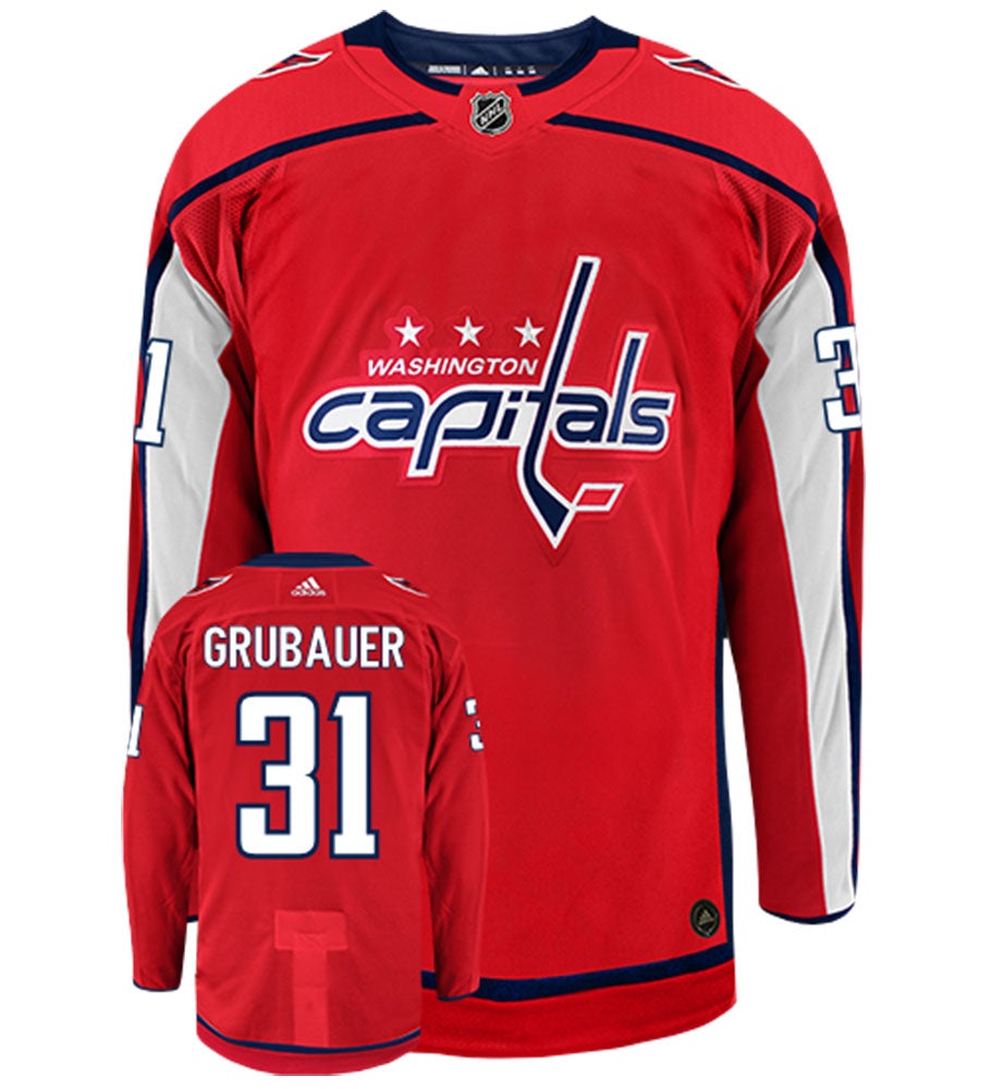 Philipp Grubauer Washington Capitals Adidas Authentic Home NHL Hockey Jersey