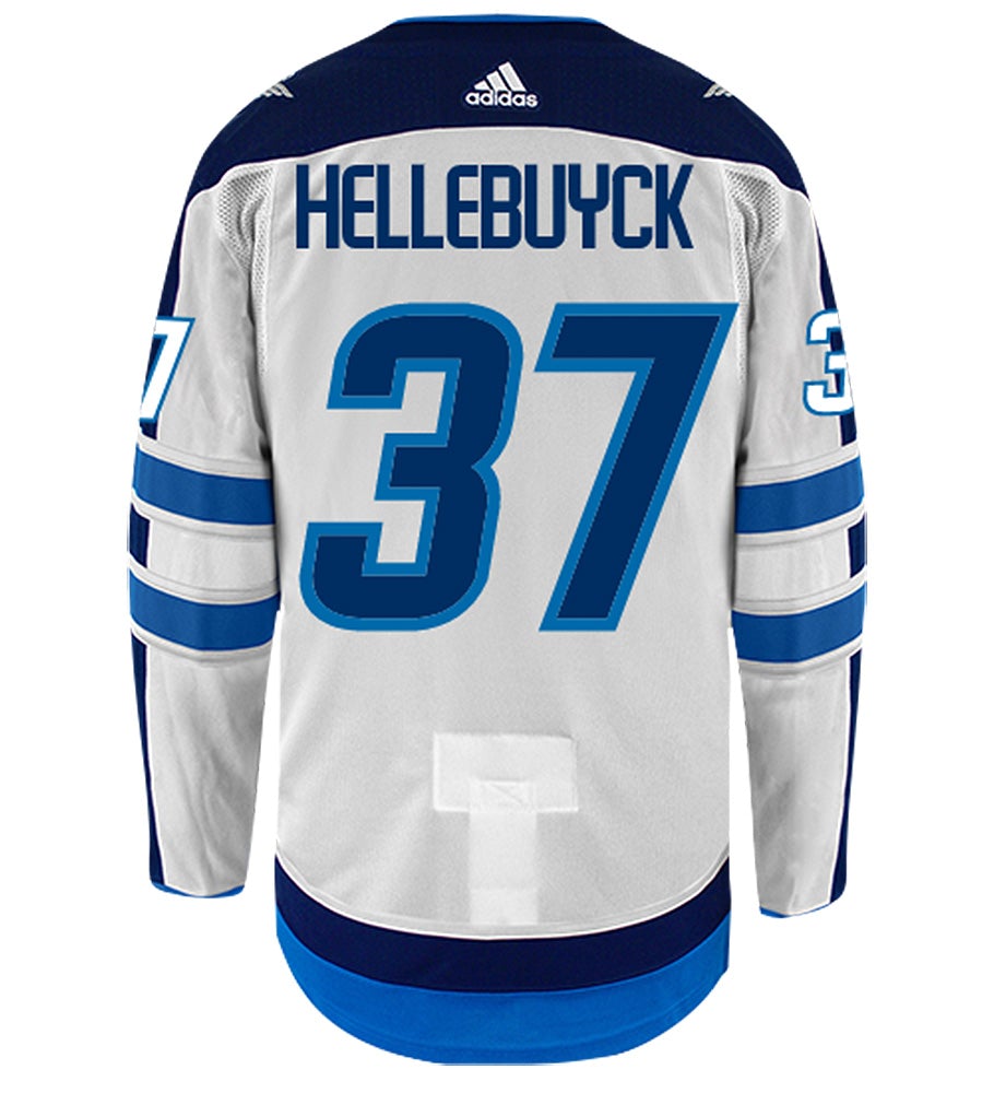 Connor Hellebuyck Winnipeg Jets Adidas Authentic Away NHL Hockey Jersey