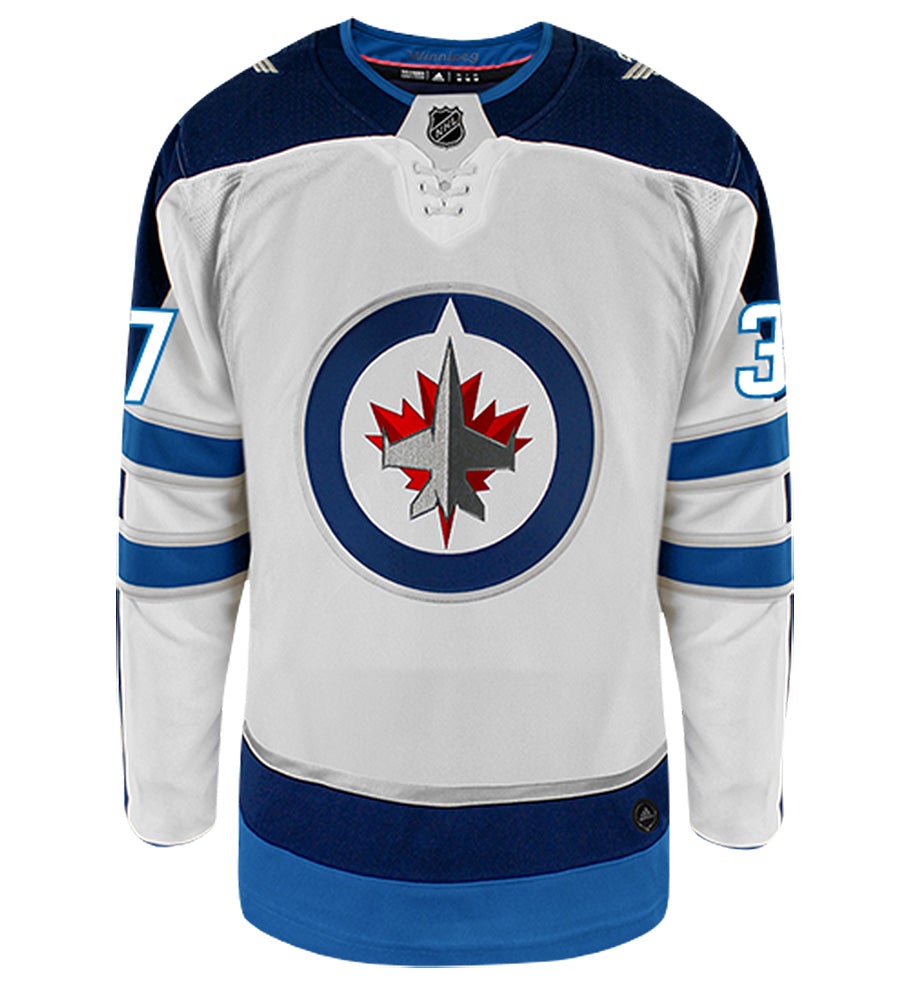 Connor Hellebuyck Winnipeg Jets Adidas Authentic Away NHL Hockey Jersey