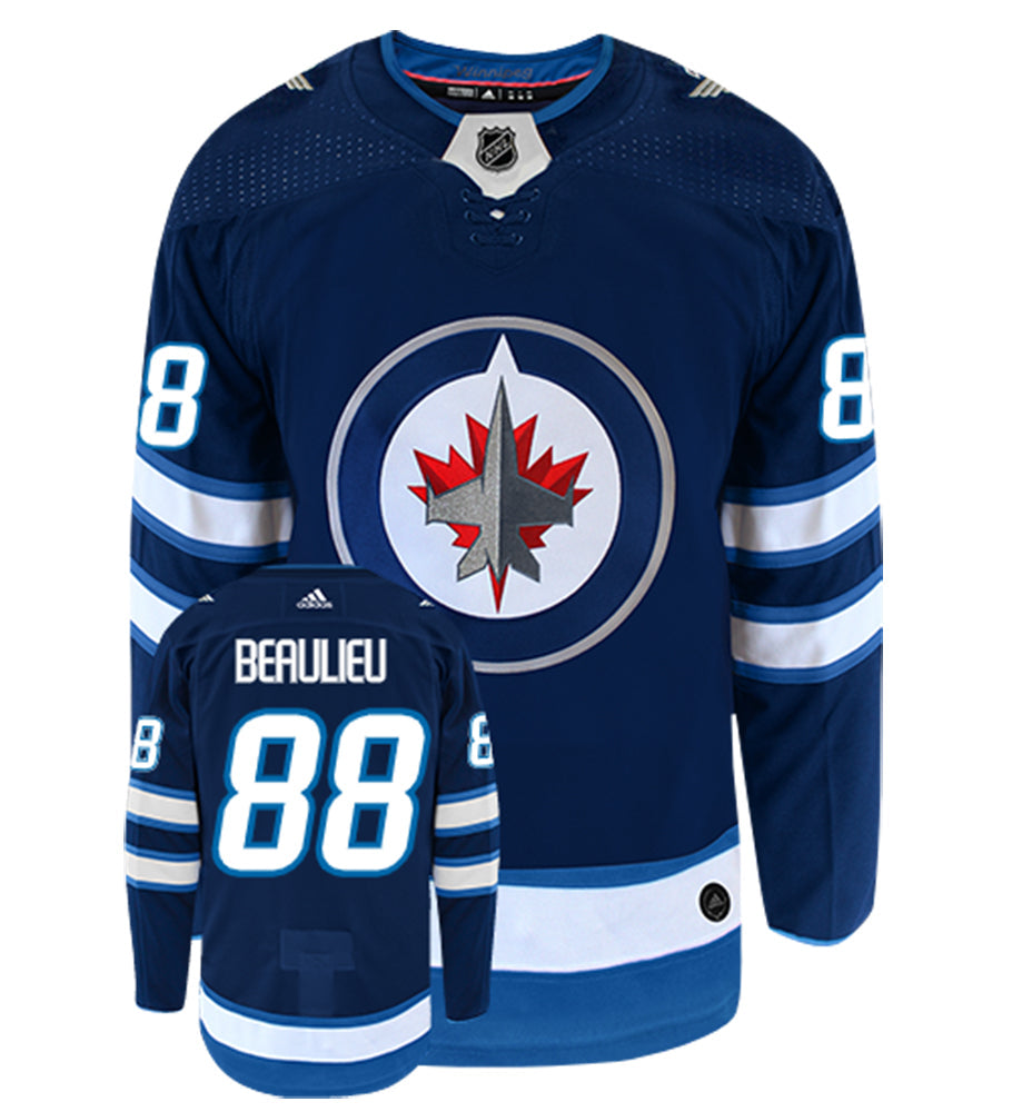 Nathan Beaulieu Winnipeg Jets Adidas Authentic Home NHL Hockey Jersey
