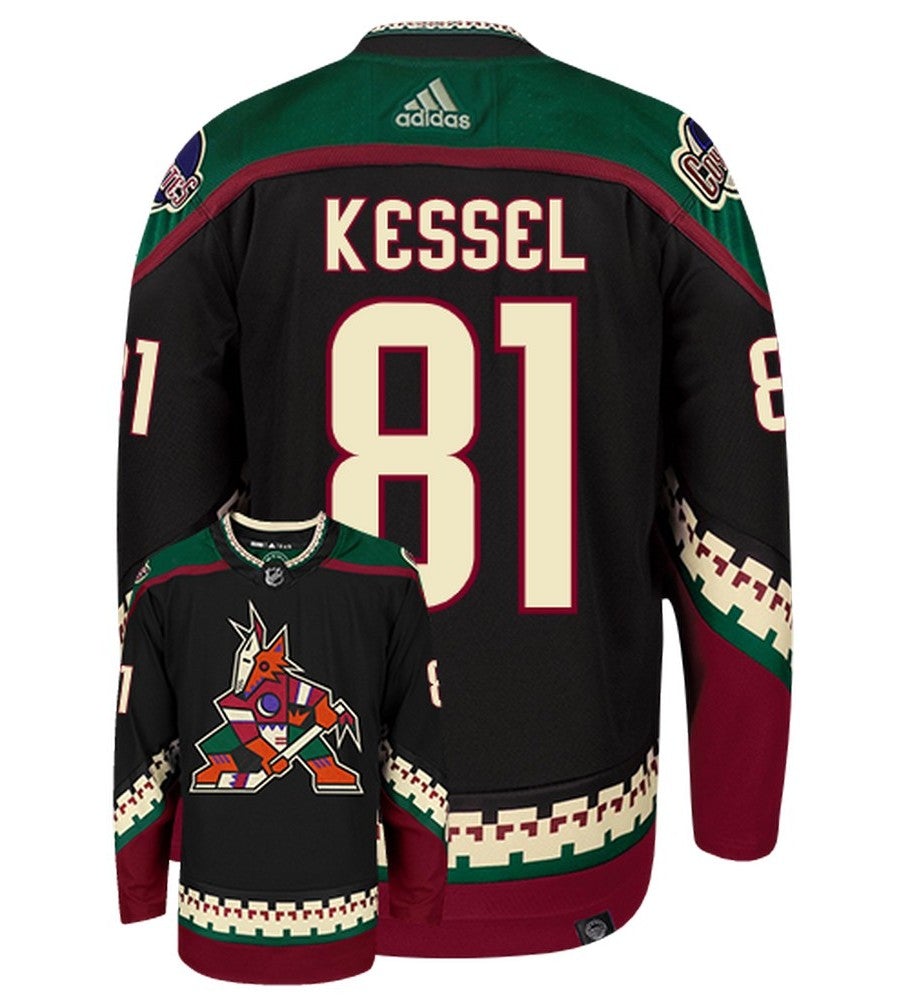 Phil Kessel Arizona Coyotes Adidas Primegreen Authentic Home NHL Hockey Jersey - Back/Front View
