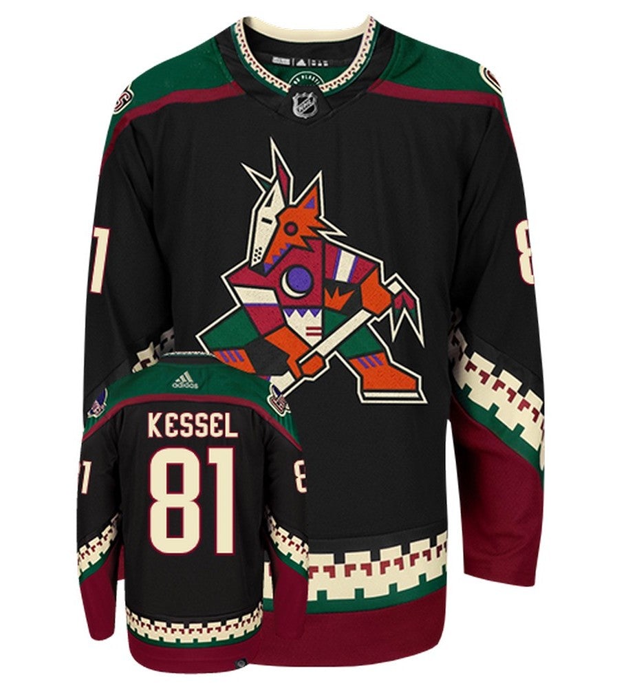 Phil Kessel Arizona Coyotes Adidas Primegreen Authentic Home NHL Hockey Jersey - Front/Back View