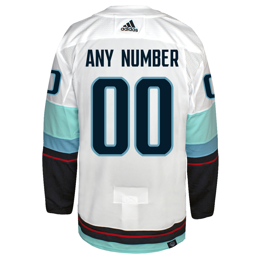 Seattle Kraken Adidas Primegreen Authentic Away NHL Hockey Jersey - Back View