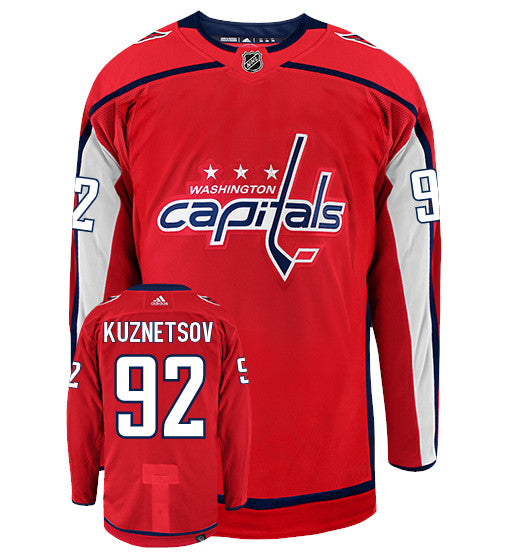 Evgeny Kuznetsov Washington Capitals Adidas Primegreen Authentic NHL Hockey Jersey - Front/Back View