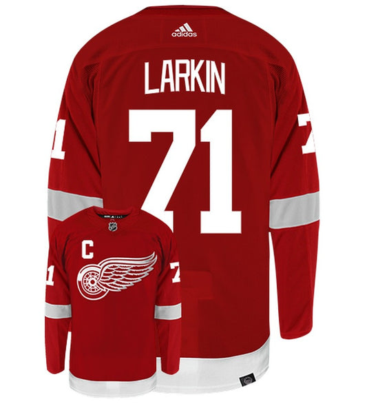 Dylan Larkin Detroit Red Wings Adidas Primegreen Authentic Home NHL Hockey Jersey - Back/Front View