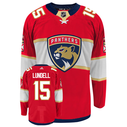 Anton Lundell Florida Panthers Adidas Primegreen Authentic NHL Hockey Jersey - Front/Back View