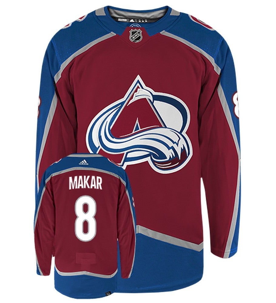 Cale Makar Colorado Avalanche Adidas Primegreen Authentic Home NHL Hockey Jersey - Front/Back View