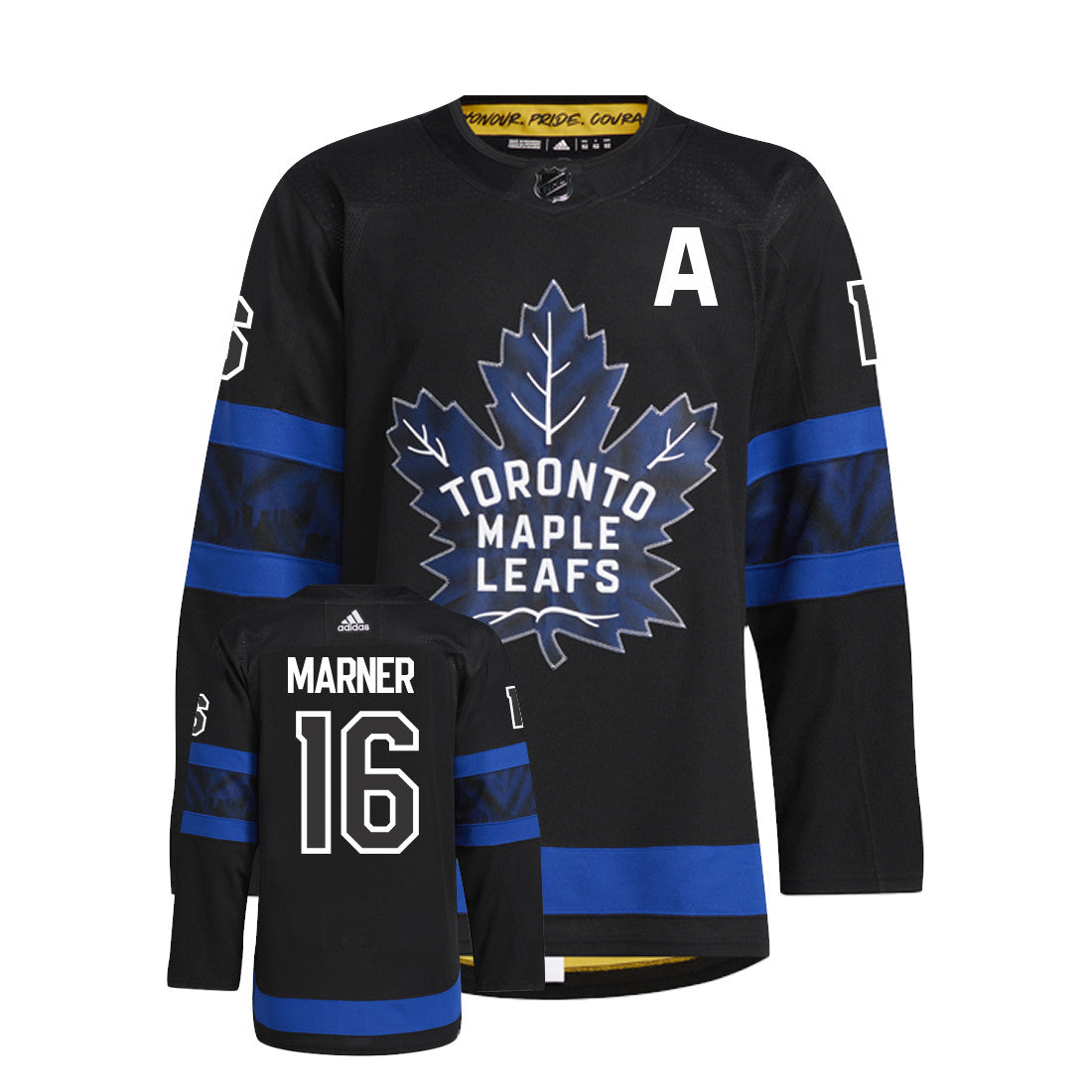 Mitch Marner Toronto Maple Leafs Adidas Primegreen Authentic Third Alternate NHL Hockey Jersey - Front/Back View