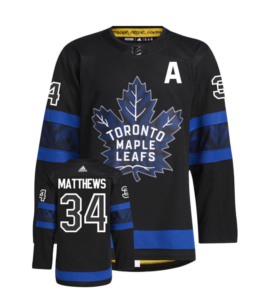 Auston Matthews Toronto Maple Leafs Adidas Primegreen Authentic Third Alternate NHL Hockey Jersey - Front/Back View
