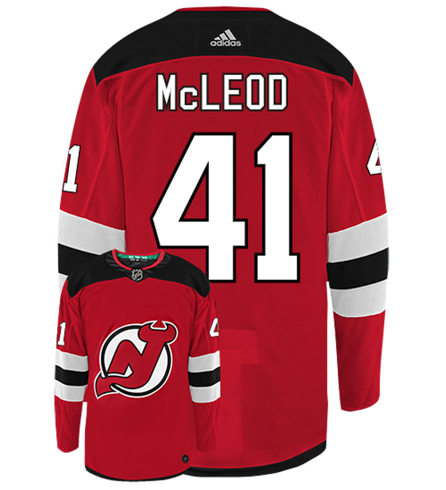Michael McLeod New Jersey Devils Adidas Authentic Home NHL Hockey Jersey