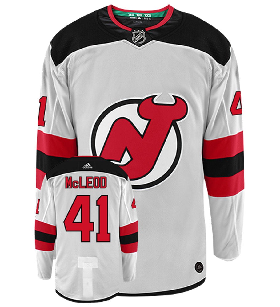 Michael McLeod New Jersey Devils Adidas Authentic Away NHL Hockey Jersey