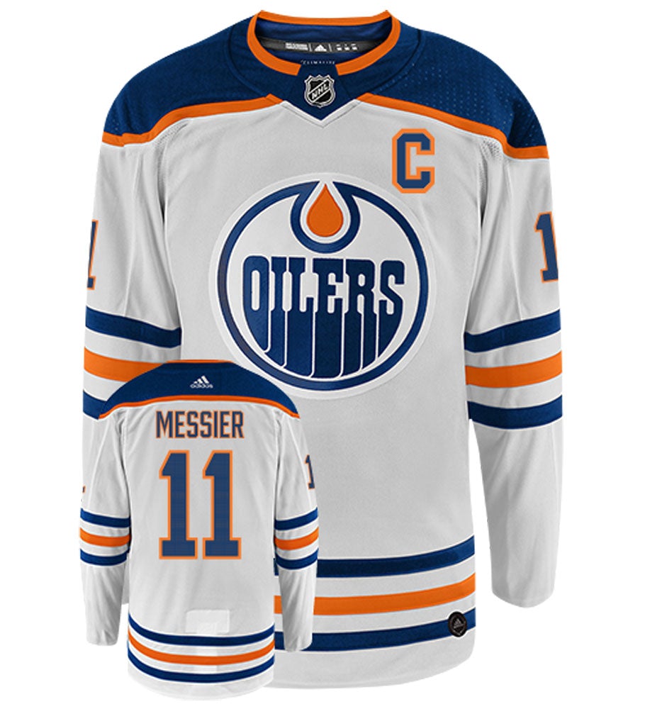 Mark Messier Edmonton Oilers Adidas Authentic Away NHL Vintage Hockey Jersey