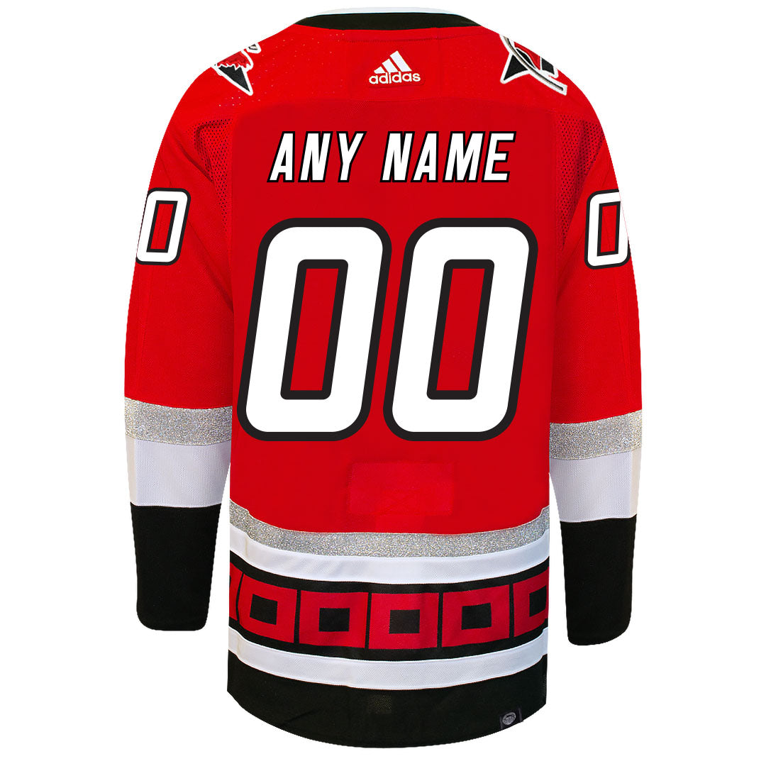 Customizable Carolina Hurricanes Adidas Primegreen 25th Anniversary Authentic NHL Hockey Jersey