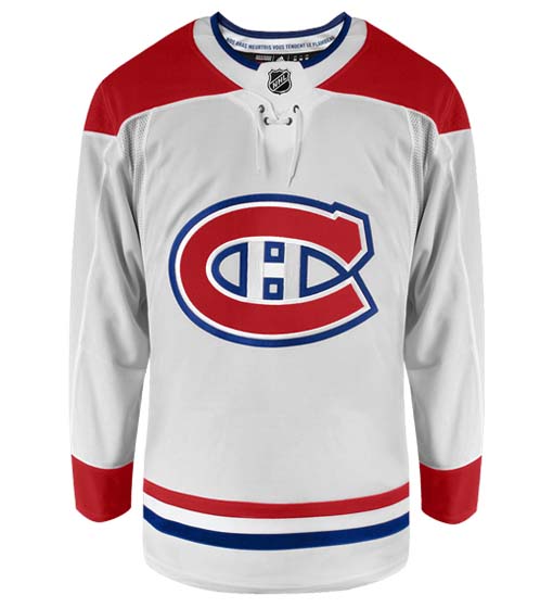 Montreal Canadiens Adidas Primegreen Authentic Away NHL Hockey Jersey - Front View