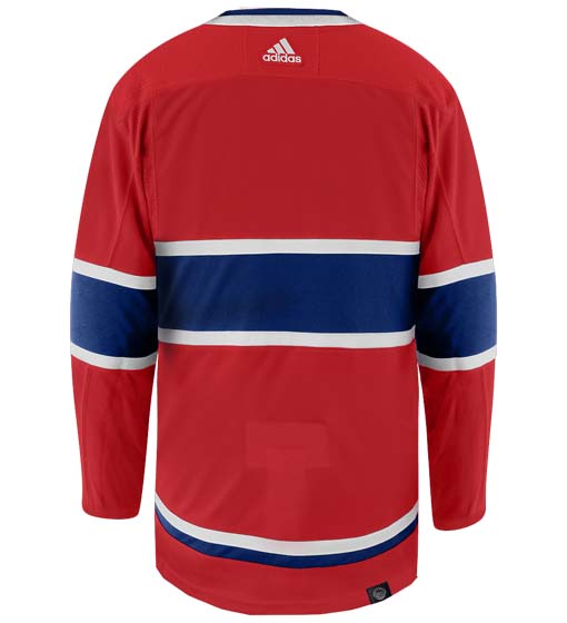 Montreal Canadiens Adidas Primegreen Authentic Home NHL Hockey Jersey - Back View