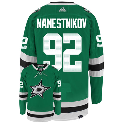 Vladislav Namestnikov Dallas Stars Adidas Primegreen Authentic Home NHL Hockey Jersey - Back/Front View