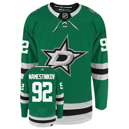 Vladislav Namestnikov Dallas Stars Adidas Primegreen Authentic Home NHL Hockey Jersey - Front/Back View