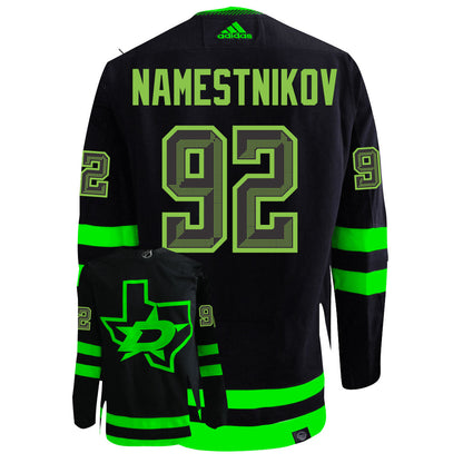 Vladislav Namestnikov Dallas Stars Adidas Primegreen Authentic Third Alternate NHL Hockey Jersey - Back/Front View