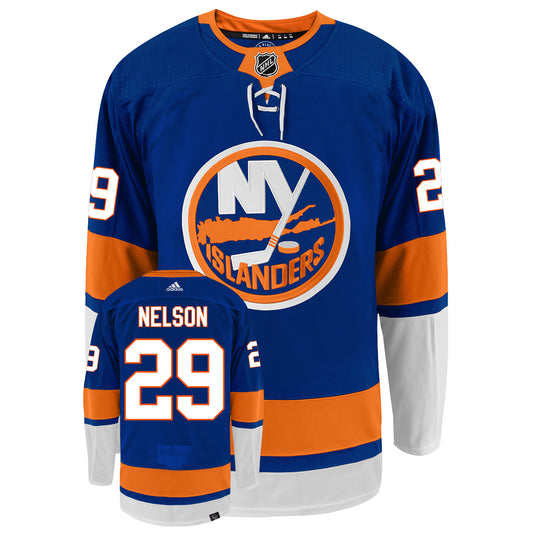 Brock Nelson New York Islanders Adidas Primegreen Authentic NHL Hockey Jersey - Front/Back View