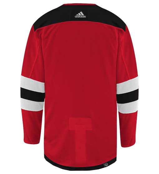 New Jersey Devils Adidas Primegreen Authentic Home NHL Hockey Jersey - Back View