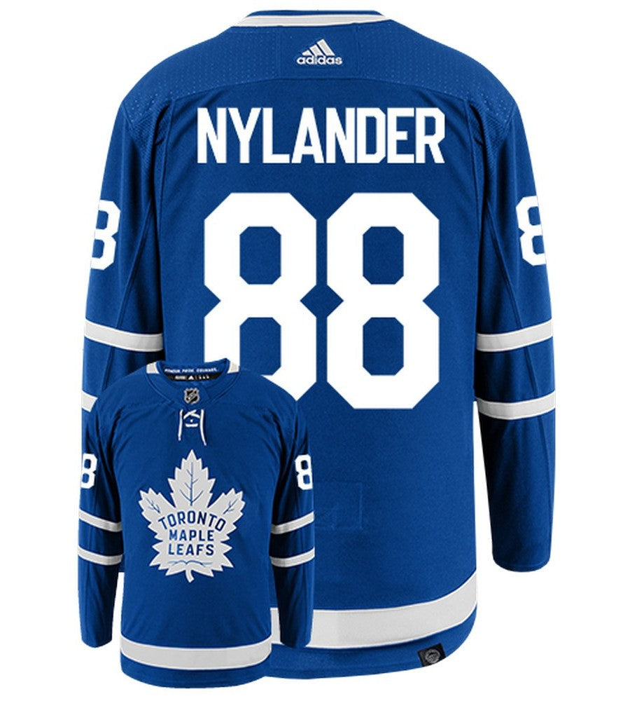 William Nylander Toronto Maple Leafs Adidas Primegreen Authentic Home NHL Hockey Jersey - Back/Front View