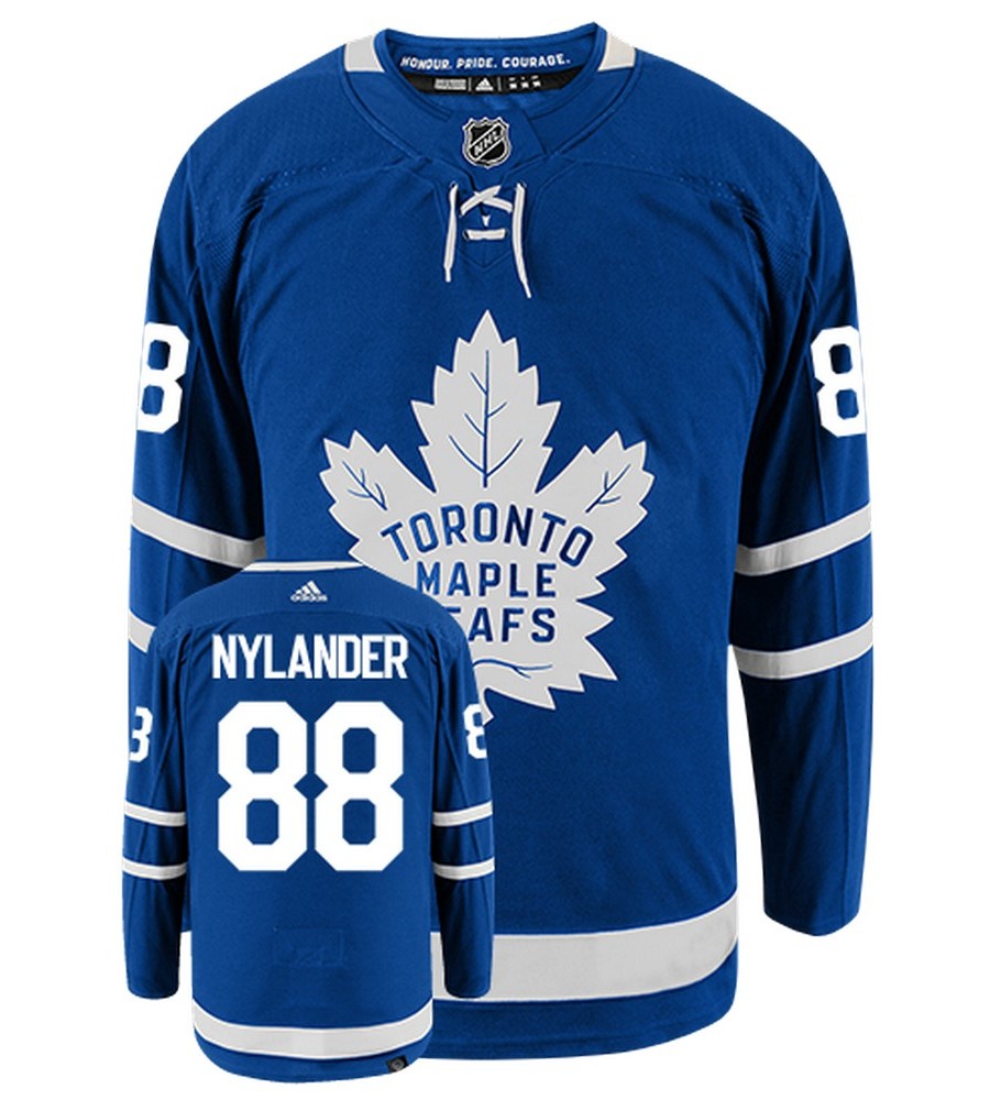 William Nylander Toronto Maple Leafs Adidas Primegreen Authentic Home NHL Hockey Jersey - Front/Back View