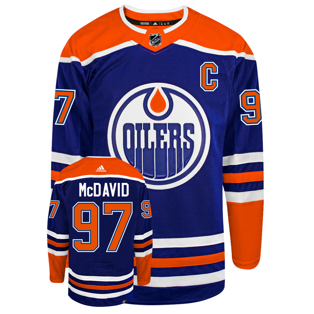 Connor McDavid Edmonton Oilers 2022 Adidas Primegreen Authentic NHL Hockey Jersey