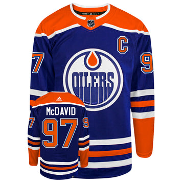 Connor McDavid Customizable Edmonton Oilers Adidas 2022 Primegreen Reverse Retro Authentic NHL Hockey Jersey - Reverse Retro / S/46