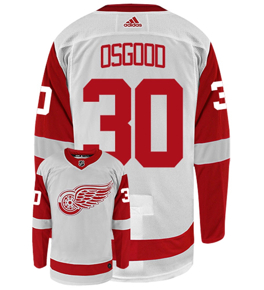 Chris Osgood Detroit Red Wings Adidas Authentic Away NHL Vintage Hockey Jersey