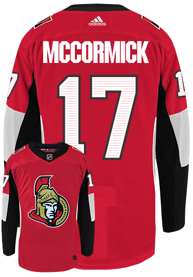 Max McCormick Ottawa Senators Adidas Authentic Home NHL Jersey