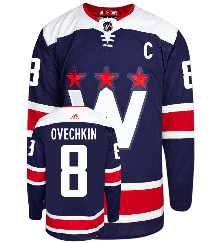 Alex Ovechkin Washington Capitals Adidas Primegreen Authentic Third NHL Hockey Jersey - Front/Back View